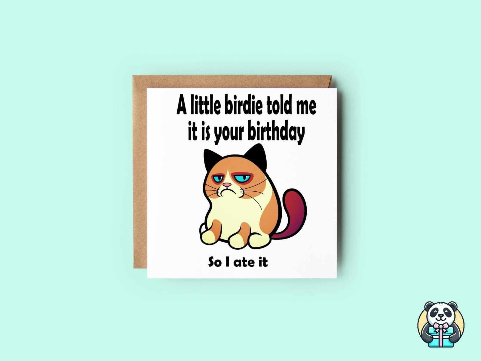 A Birdie Told Me It Is Your Birthday Greetings Card - The Gifted Panda Main image