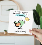 A Little Birdie Told Me It Is Your Birthday Card - The Gifted Panda
