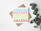 Awesome Fantastic Congratulations Greetings Card - The Gifted Panda