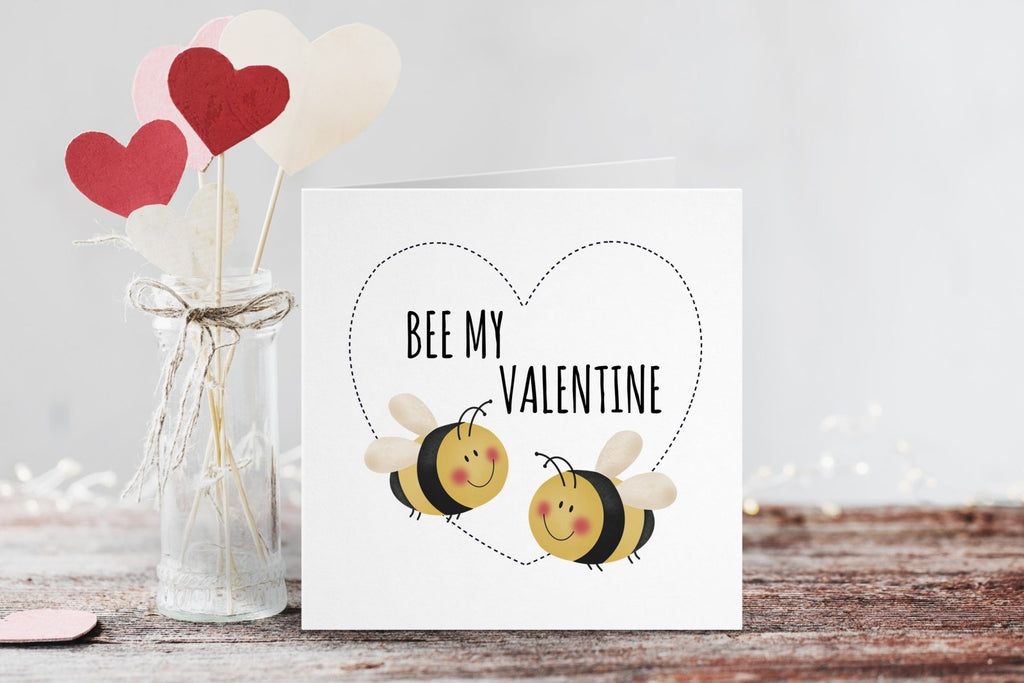 Bee My Valentine Greetings Card - The Gifted Panda