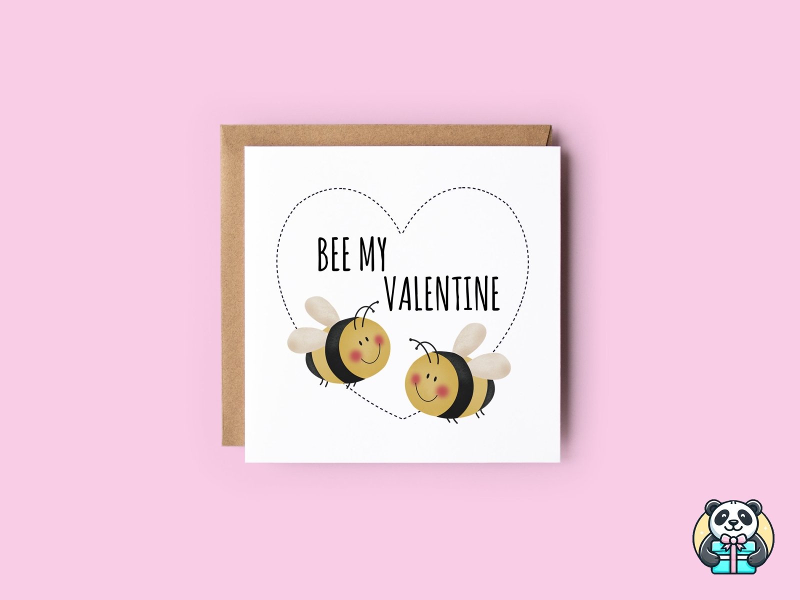 Bee My Valentine Greetings Card - The Gifted Panda