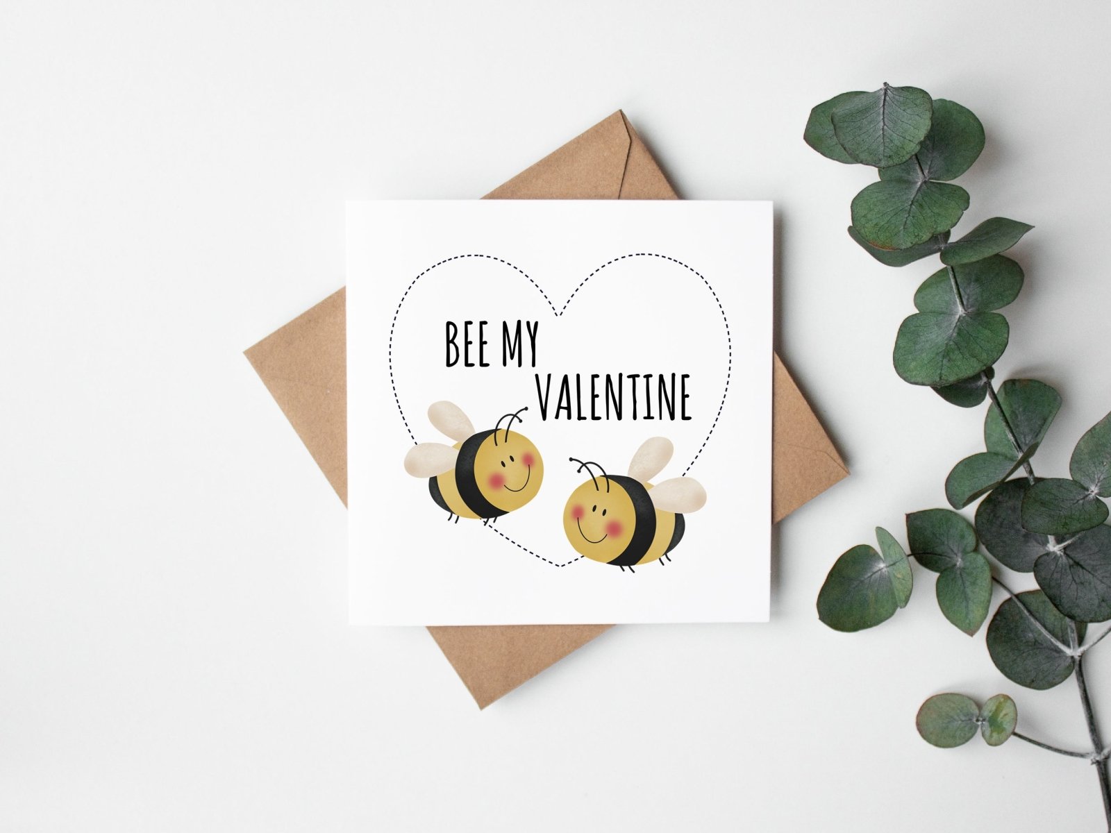 Bee My Valentine Greetings Card - The Gifted Panda