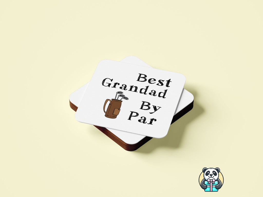 Best Dad By Par Coaster - The Gifted Panda
