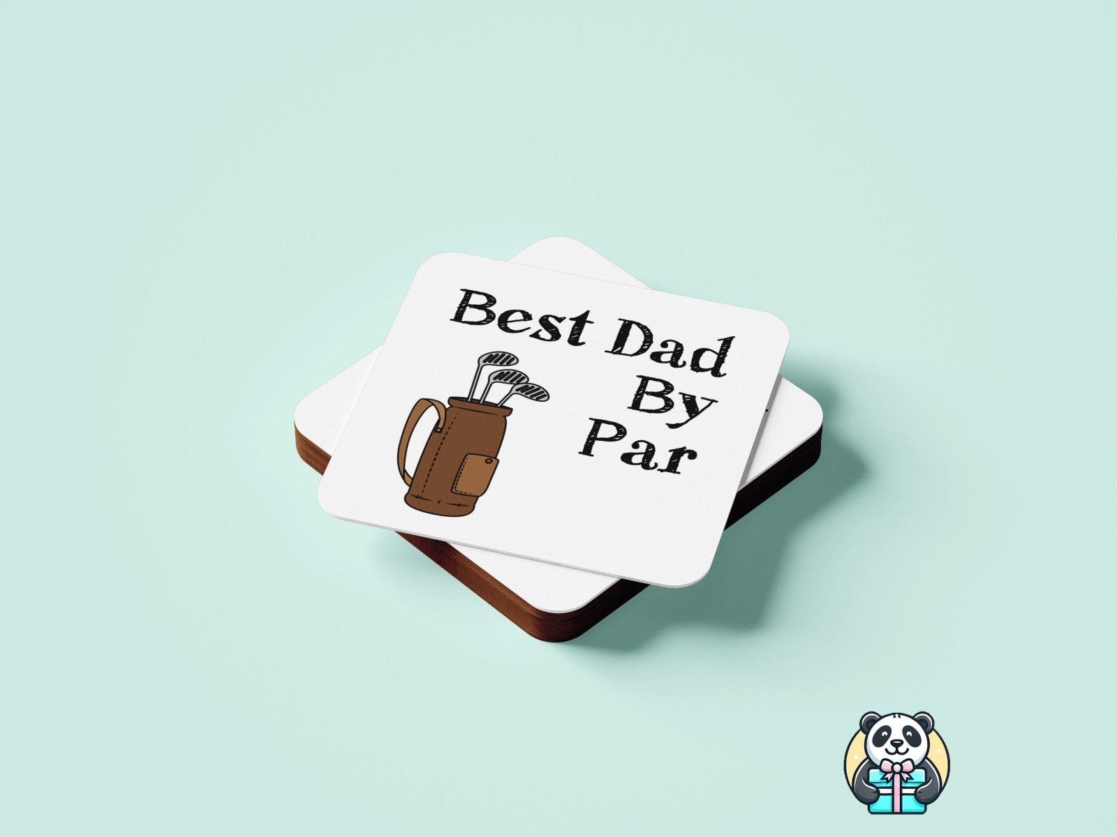 Best Dad By Par Coaster - The Gifted Panda Main image