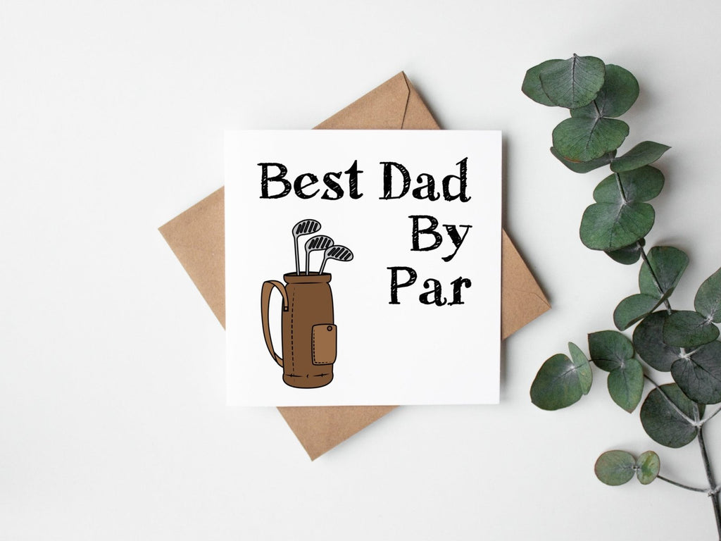 Best Dad By Par Greetings Card - The Gifted Panda