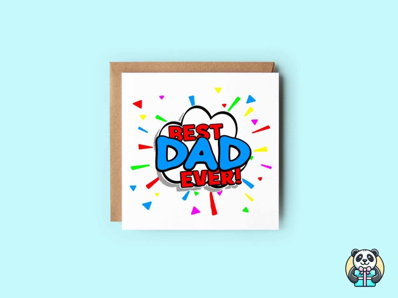 Best Dad Ever Greetings Card - The Gifted Panda
