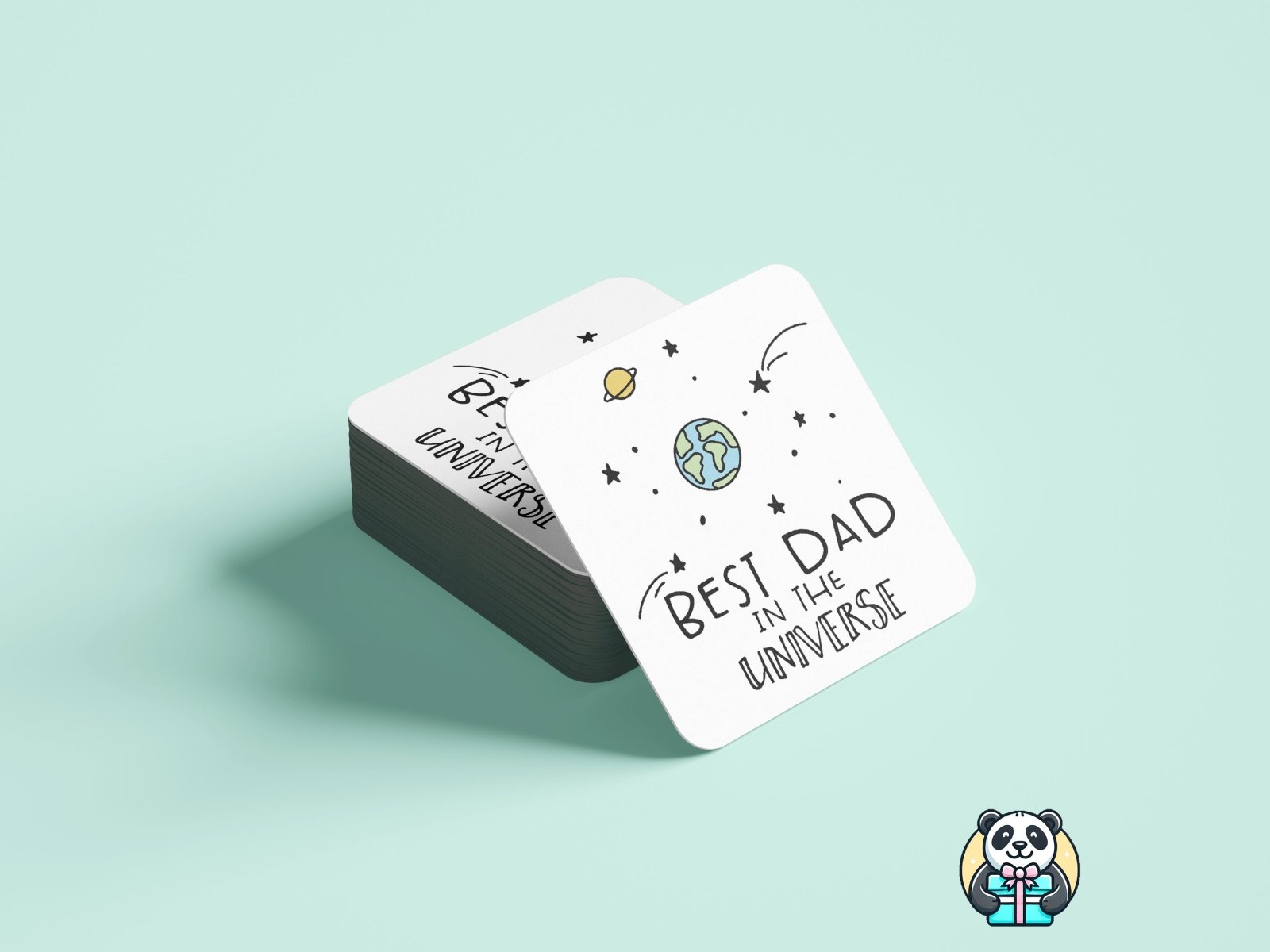 Best Dad In The Universe Coaster - The Gifted Panda