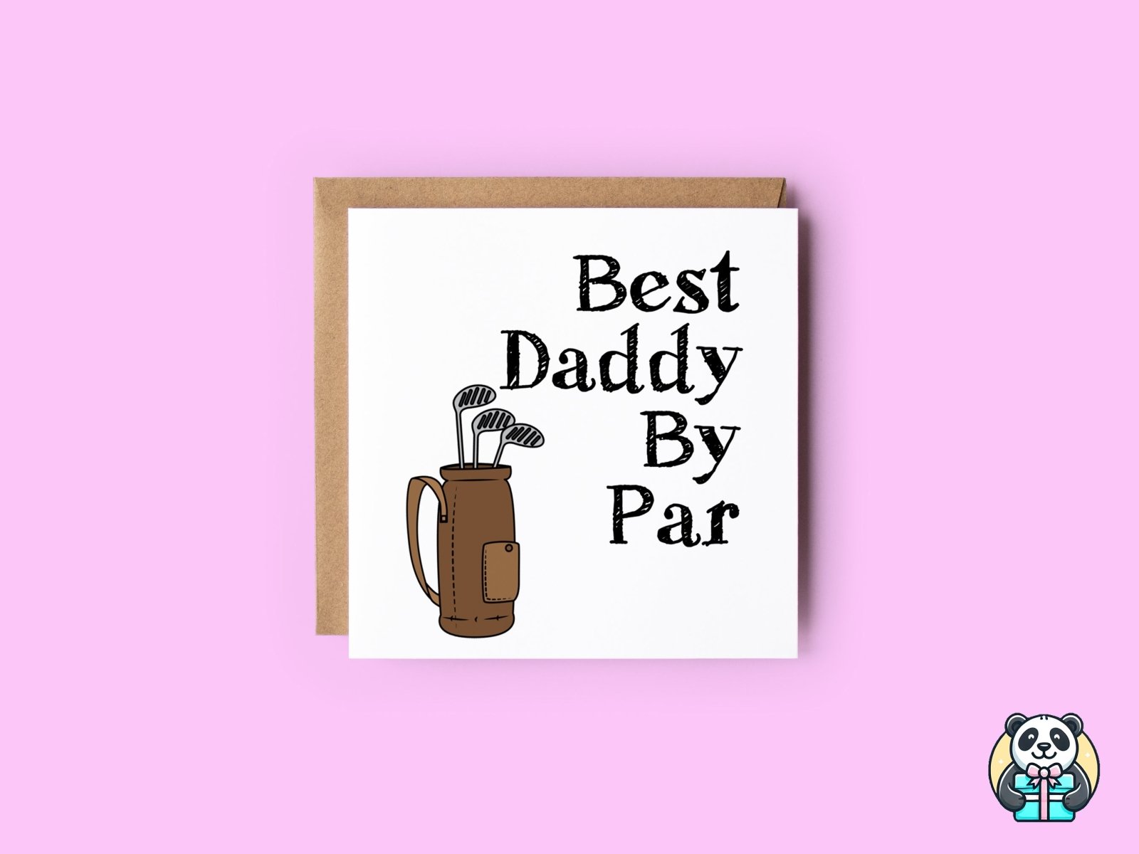 Best Daddy By Par Greetings Card - The Gifted Panda Main image