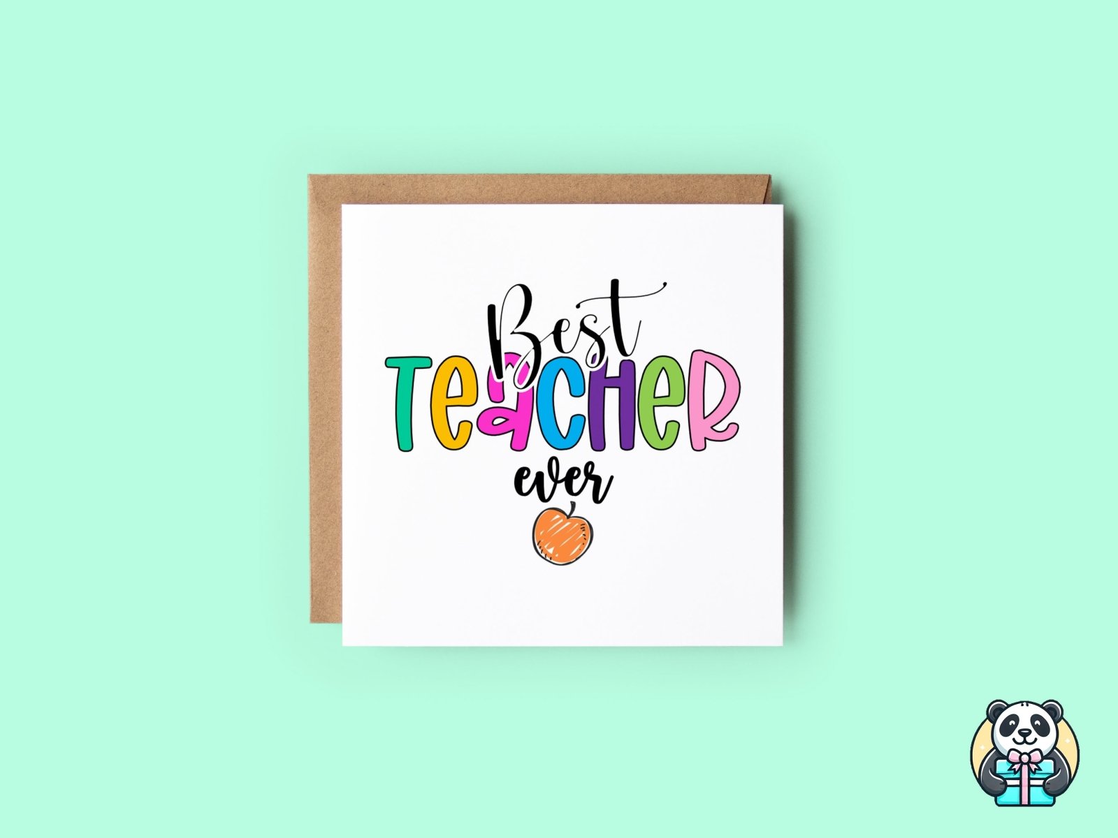 Best Teacher Ever Card - The Gifted Panda Main image