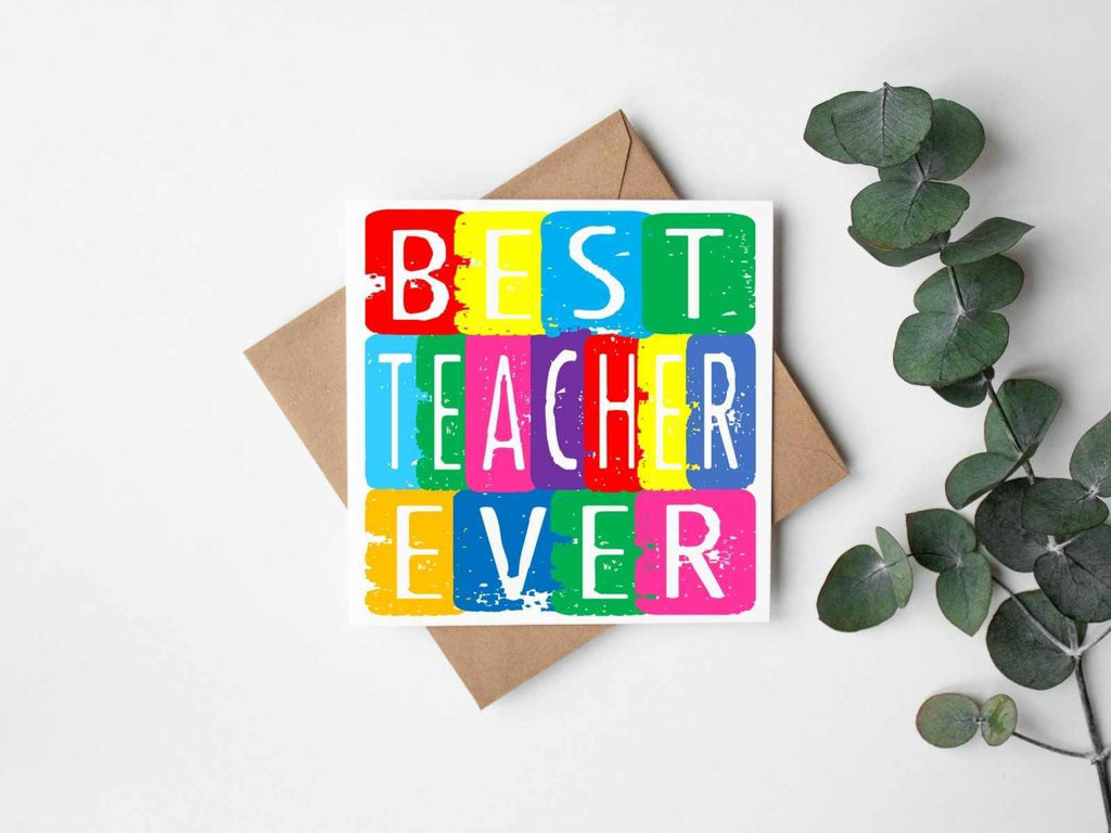 Best Teacher Ever Greetings Card - The Gifted Panda