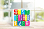 Best Teacher Ever Greetings Card - The Gifted Panda