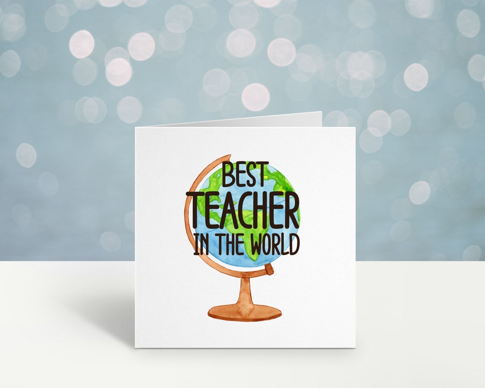 Best Teacher In The World Greeting Card Secondary image