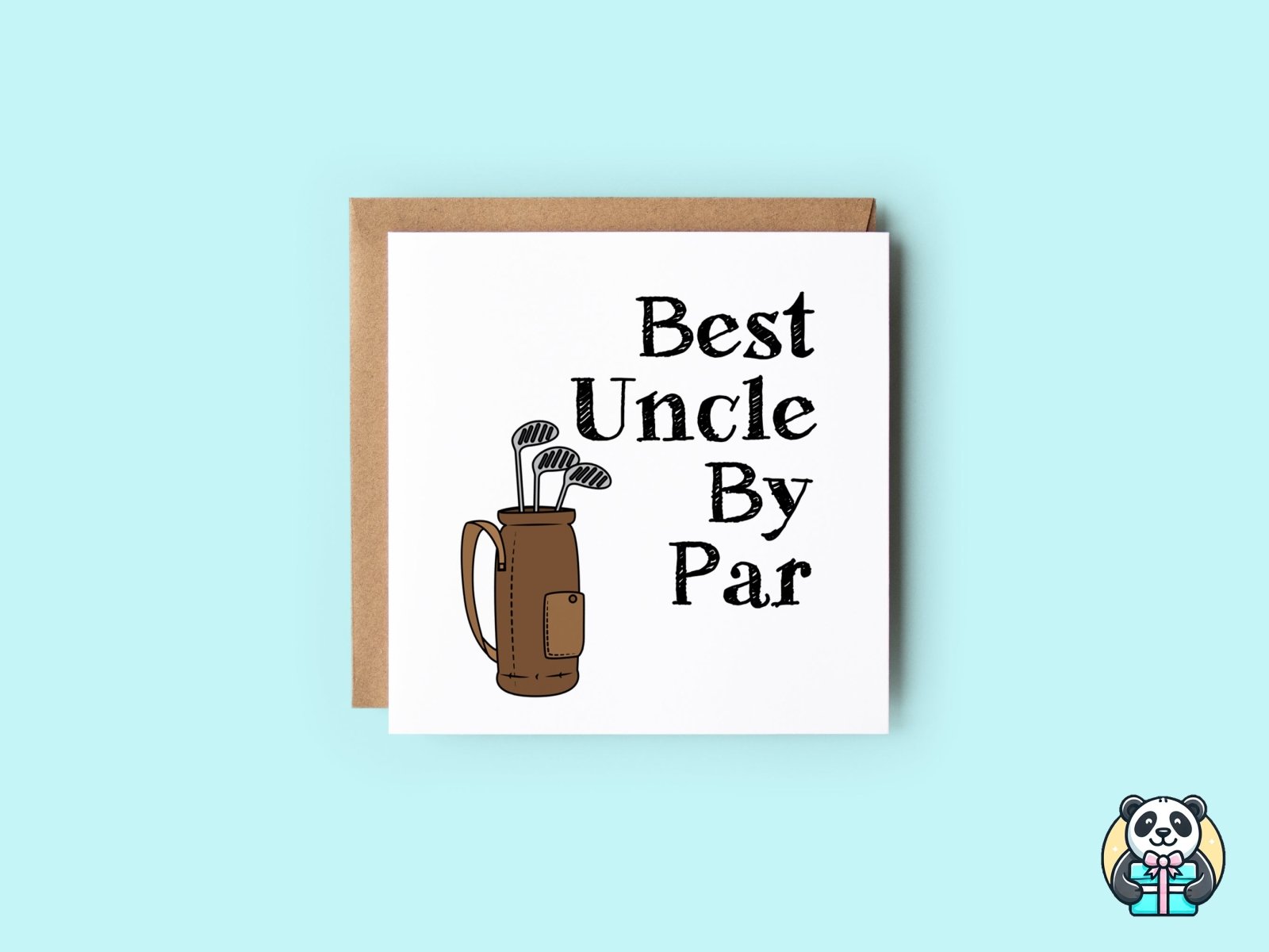 Best Uncle By Par Greetings Card - The Gifted Panda Main image