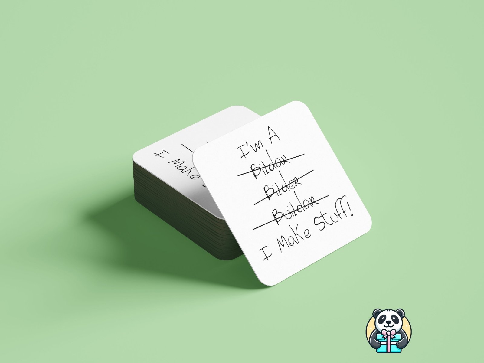 Builder I Make Stuff Coaster - The Gifted Panda