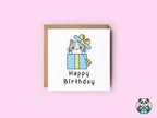 Cat In Present - Birthday Card - The Gifted Panda