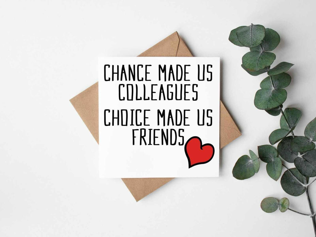 Chance Made Us Colleagues - Leavers Card - The Gifted Panda