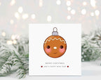 Christmas Baubles Card - Set Of 4 - The Gifted Panda