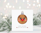 Christmas Baubles Card - Set Of 4 - The Gifted Panda