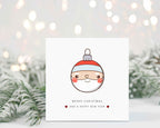 Christmas Baubles Card - Set Of 4 - The Gifted Panda
