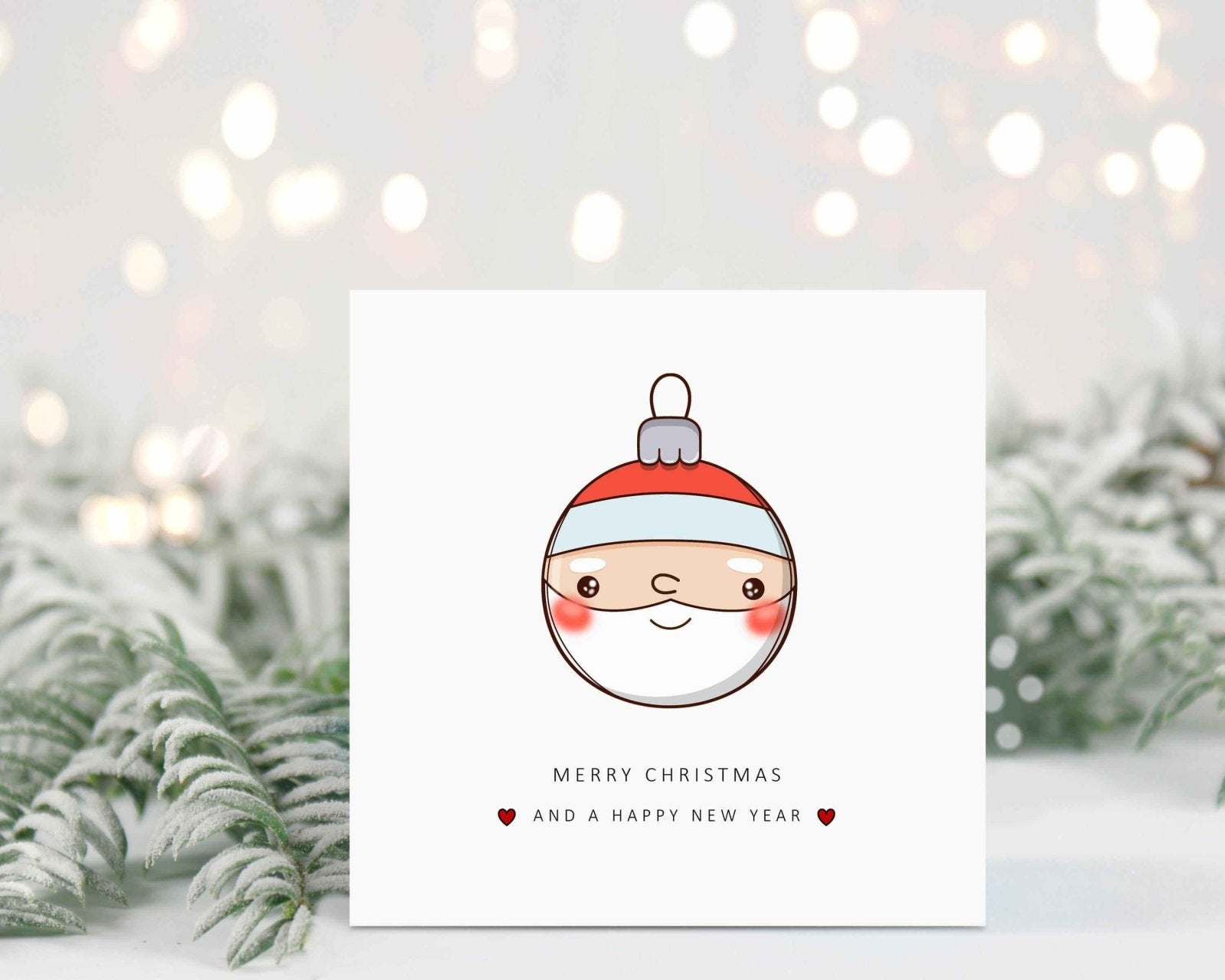 Christmas Baubles Card - Set Of 4 - The Gifted Panda