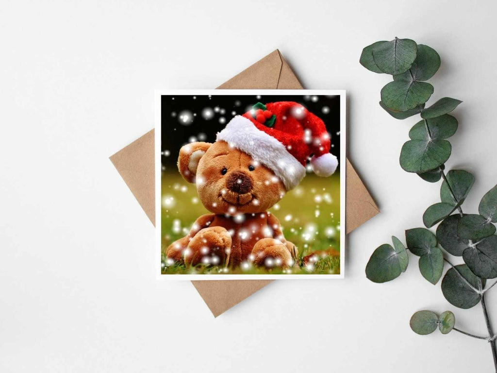 Christmas Teddy Bear Greetings Card - The Gifted Panda