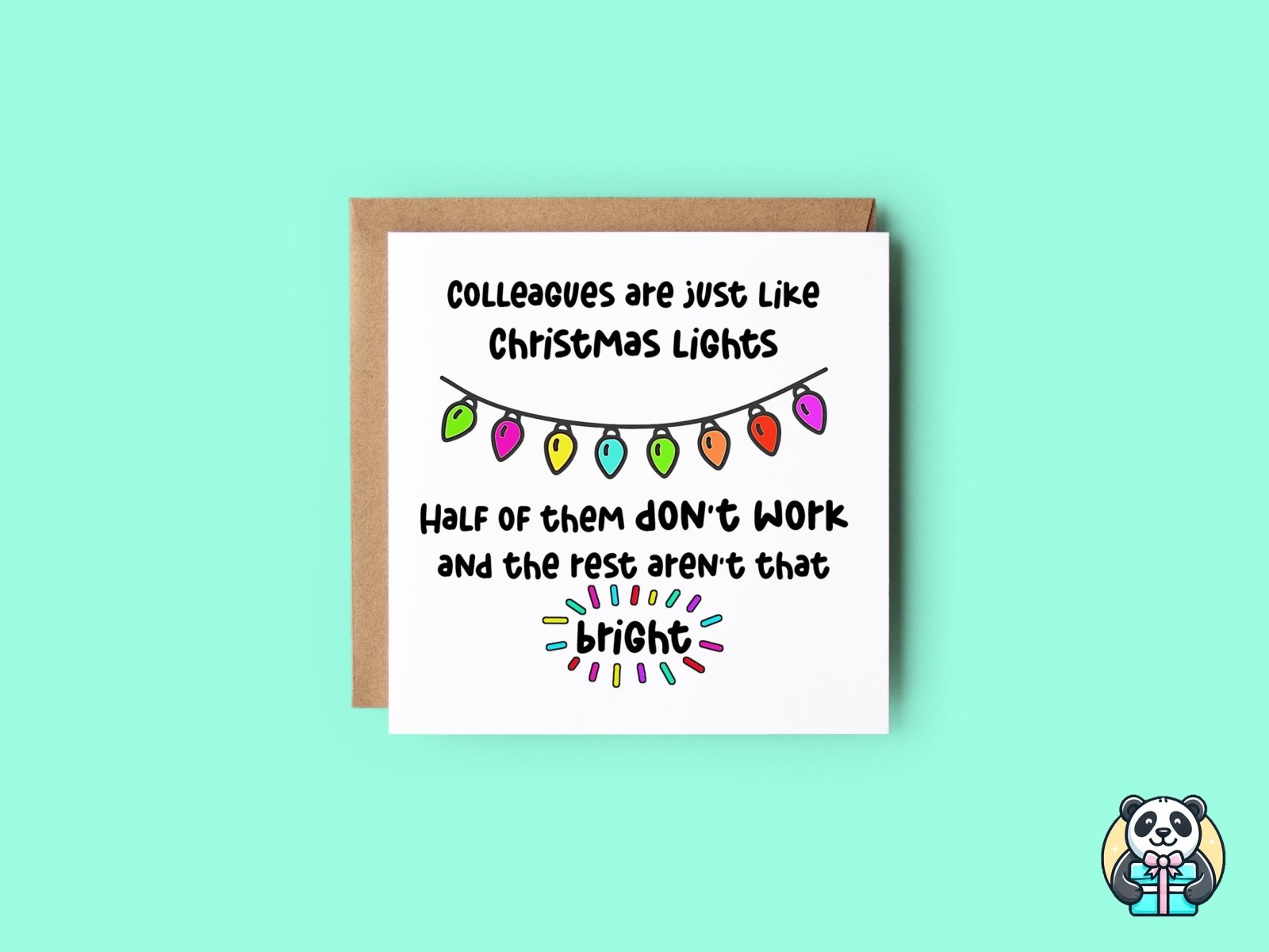 Colleagues Are Just Like Christmas Lights Christmas Card - The Gifted Panda Main image