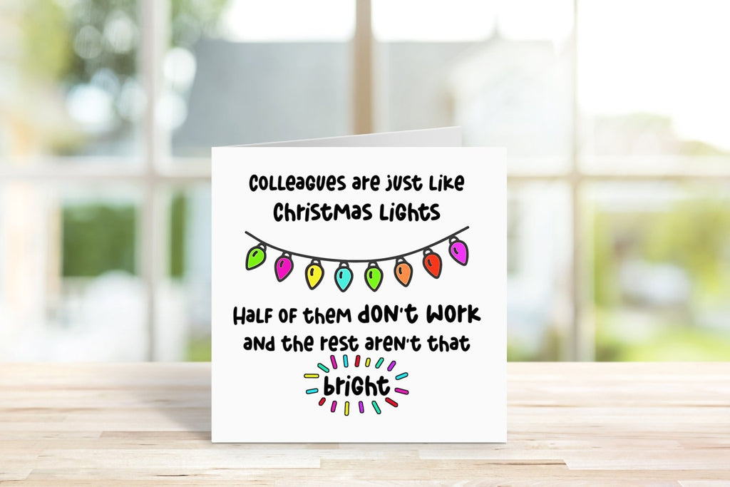 Colleagues Are Just Like Christmas Lights Christmas Card - The Gifted Panda