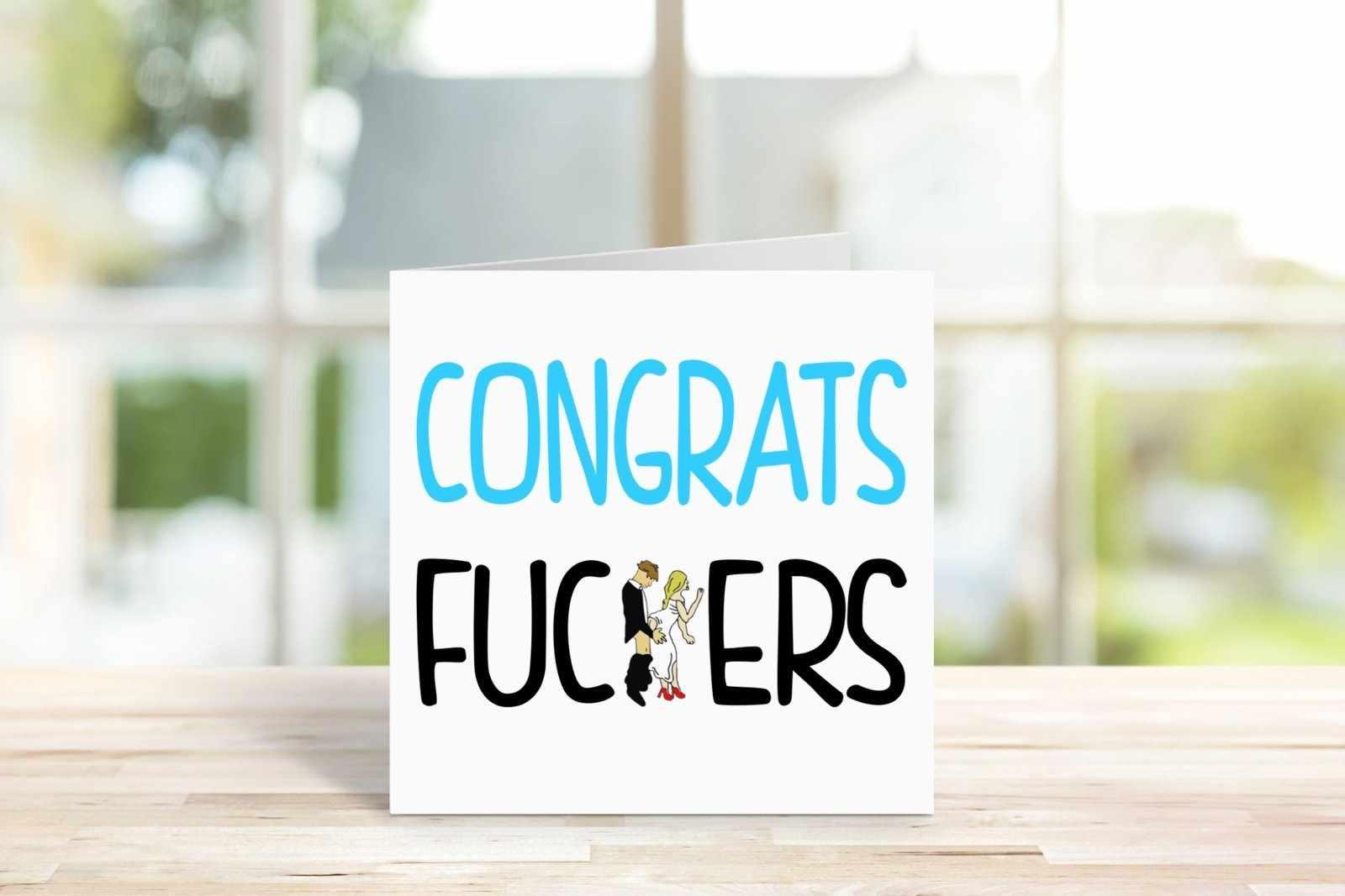 Congrats Fuckers - Wedding Card Secondary image