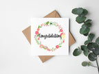 Congratulations Floral Wreath Greetings Card - The Gifted Panda