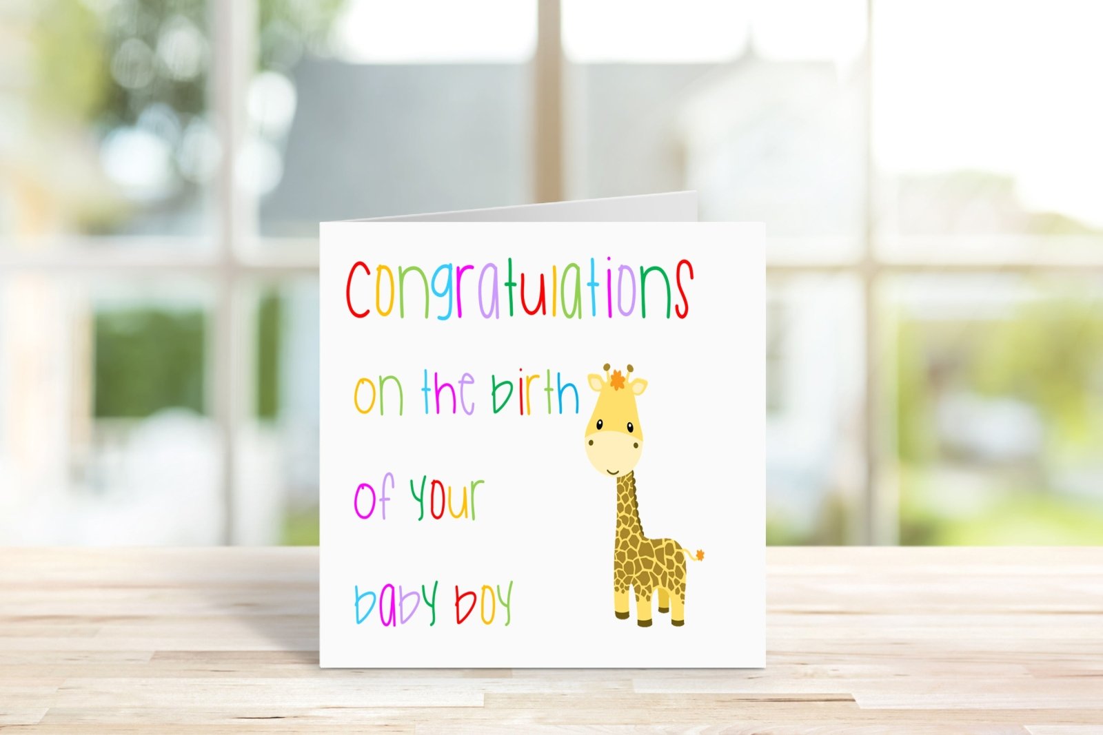Congratulations On The Birth Of Your Baby Boy Greetings Card Secondary image