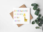 Congratulations On The Birth Of Your Baby Girl Greetings Card - The Gifted Panda