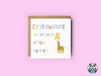 Congratulations On The Birth Of Your Baby Girl Greetings Card - The Gifted Panda