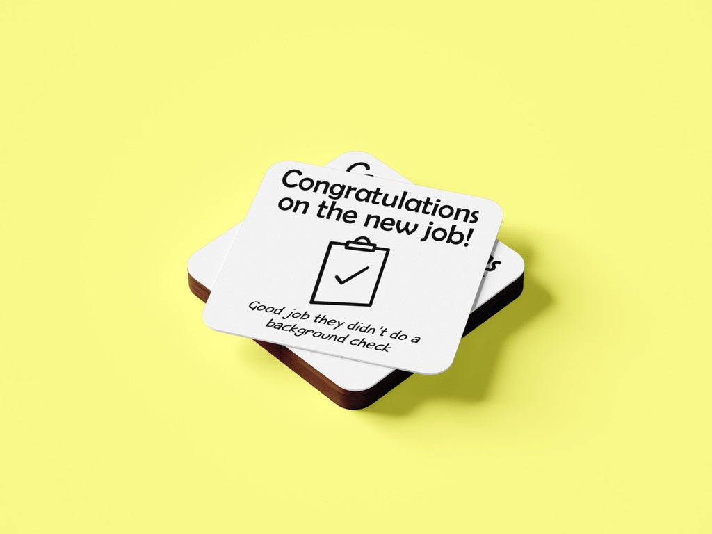 Congratulations On The New Job Coaster - The Gifted Panda