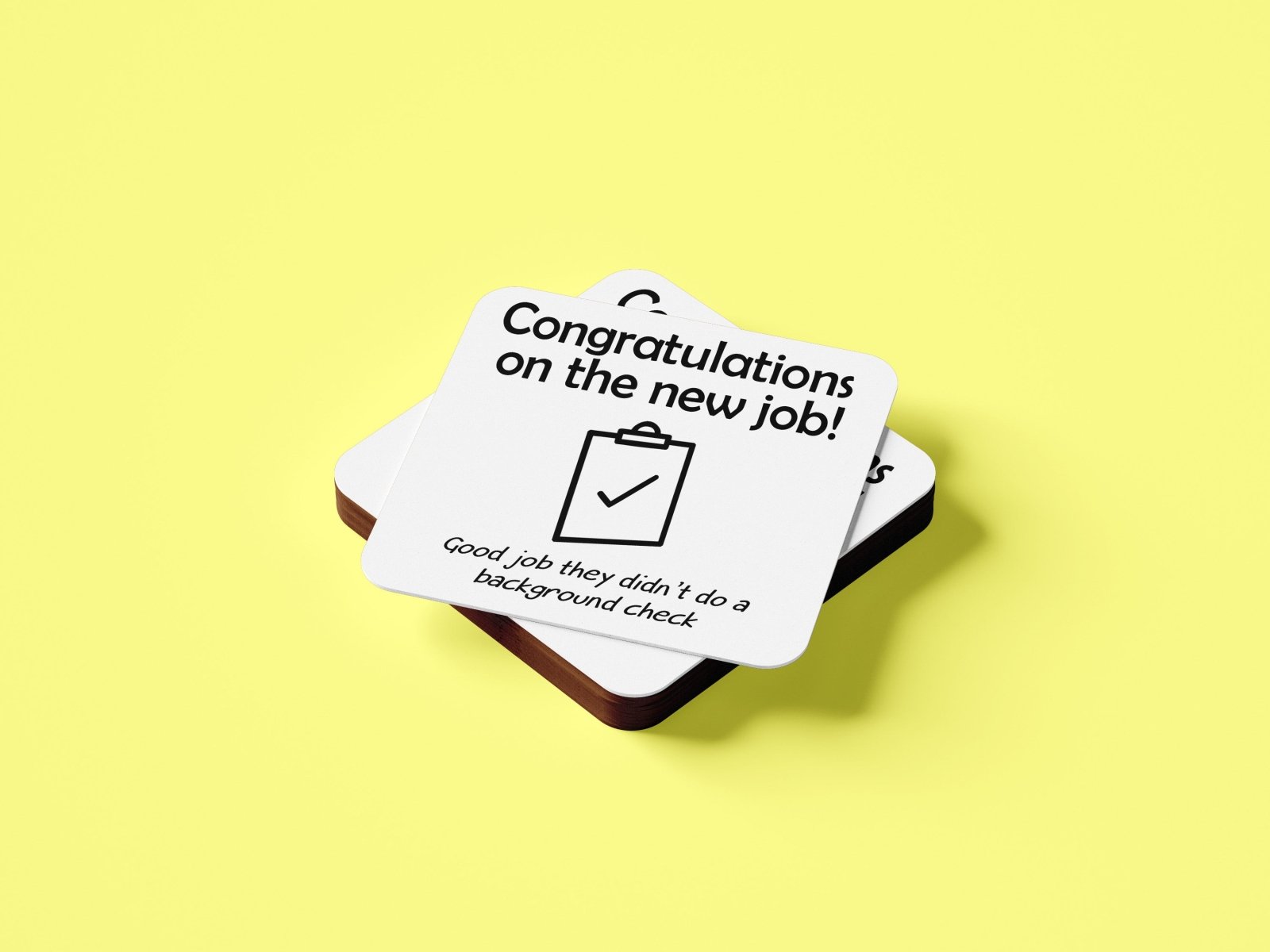 Congratulations On The New Job Coaster - The Gifted Panda