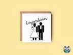 Congratulations Shit Just Got Real Greetings Card - The Gifted Panda