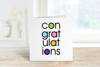 Congratulations Split Word Greetings Card - The Gifted Panda