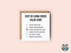 Cost Of Living Crisis Value Card - The Gifted Panda