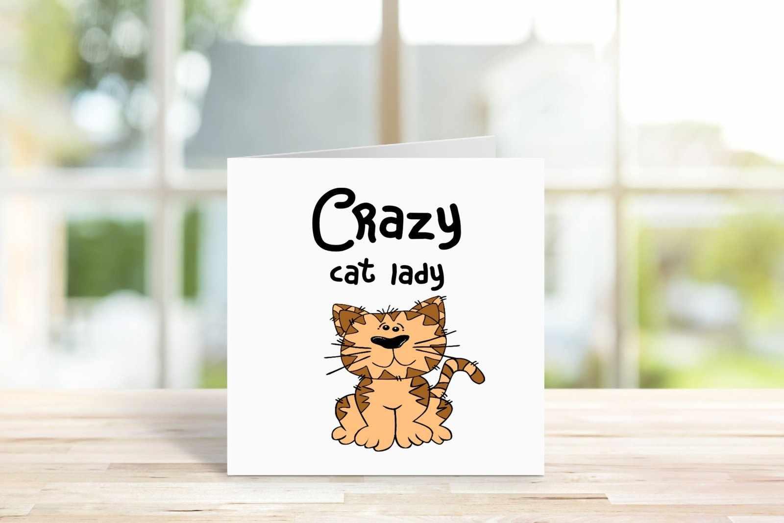 Crazy Cat Lady Greetings Card - The Gifted Panda
