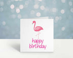 Cute Flamingo Happy Birthday Card - The Gifted Panda