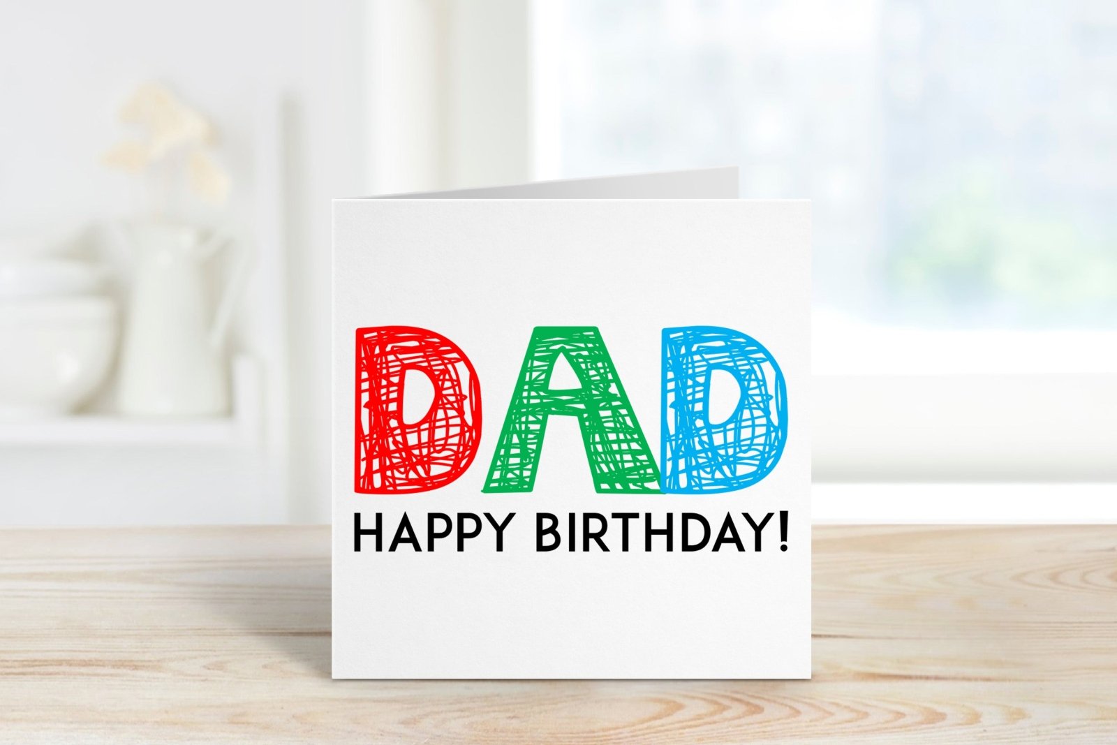 Dad Happy Birthday Scribble Greeting Card - The Gifted Panda