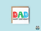 Dad Happy Birthday Scribble Greeting Card - The Gifted Panda