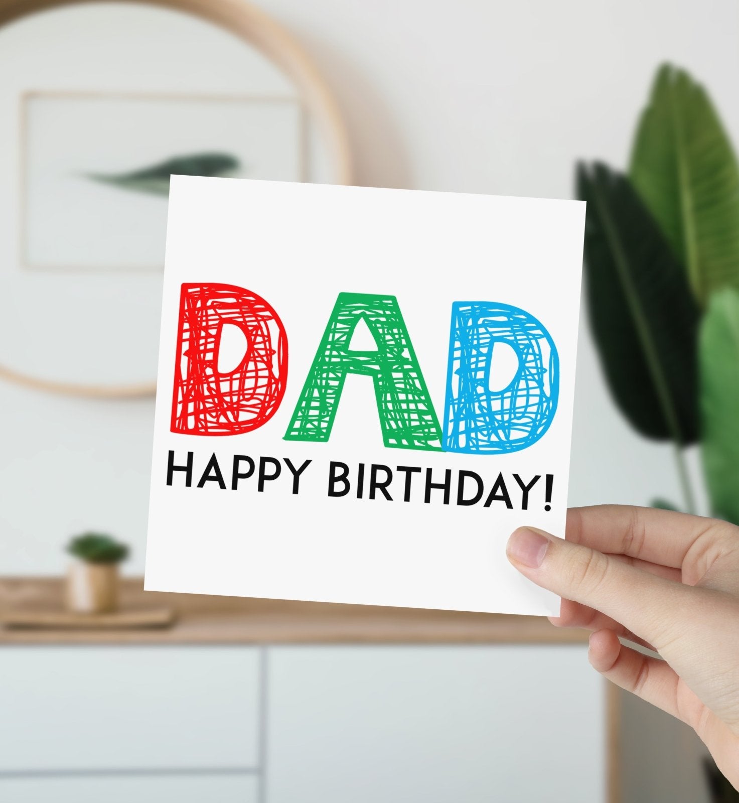 Dad Happy Birthday Scribble Greeting Card - The Gifted Panda