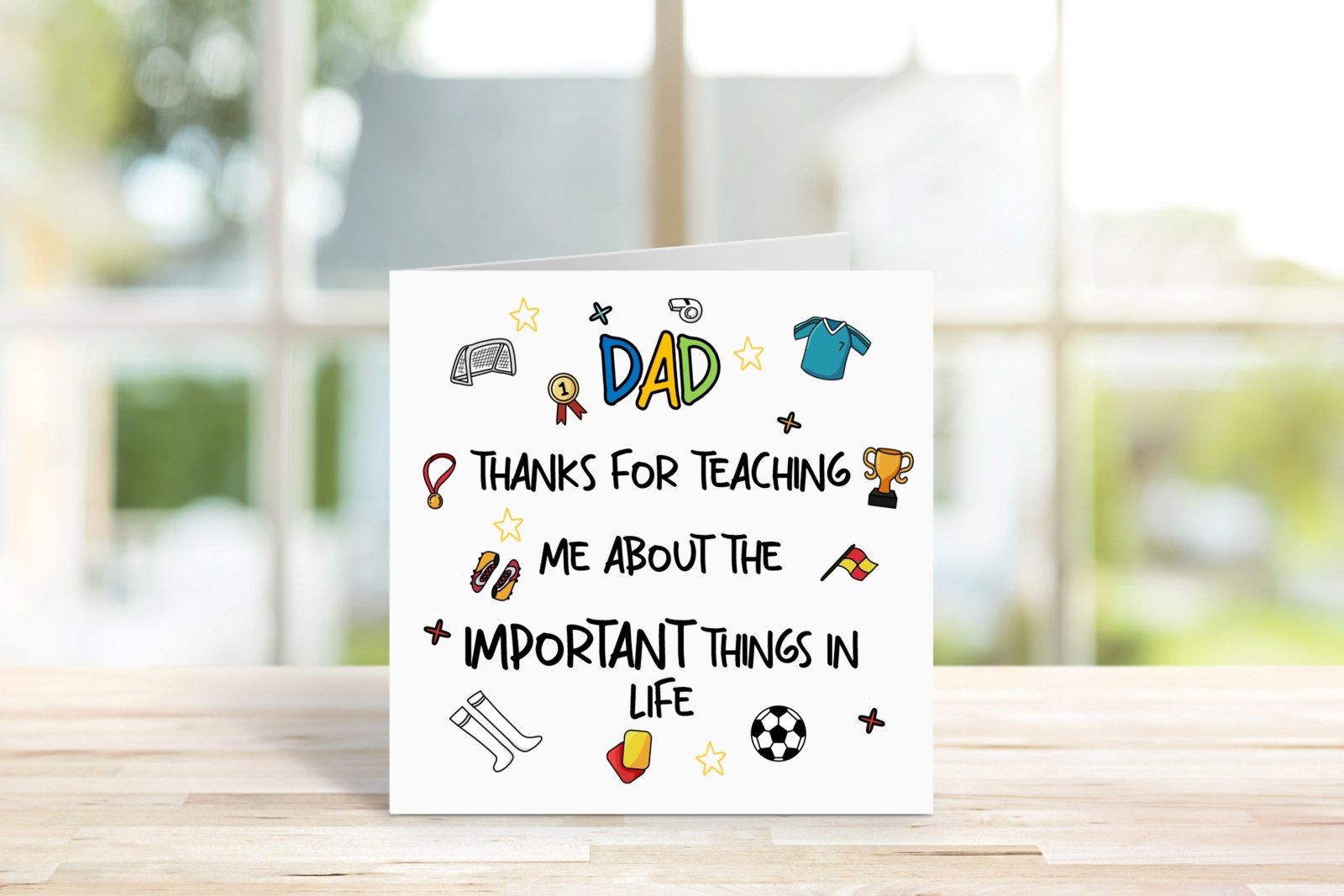 Dad Thanks For Teaching Me About The Important Things In Life Card Secondary image