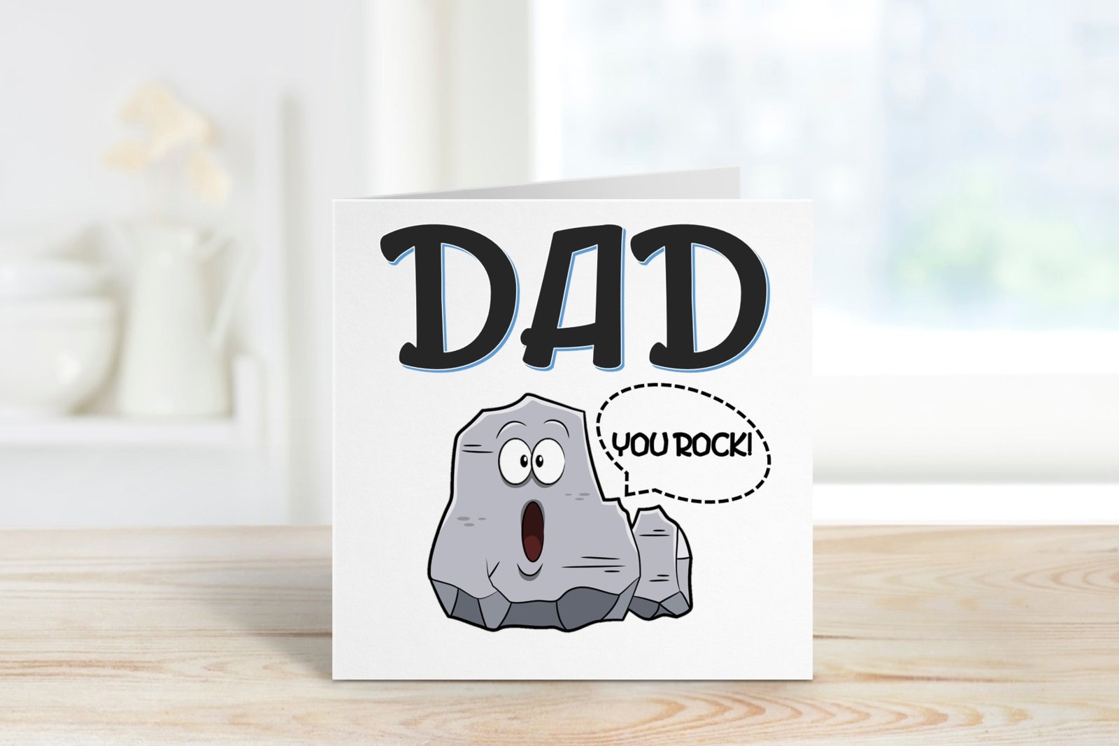 Dad You Rock Greetings Card Secondary image