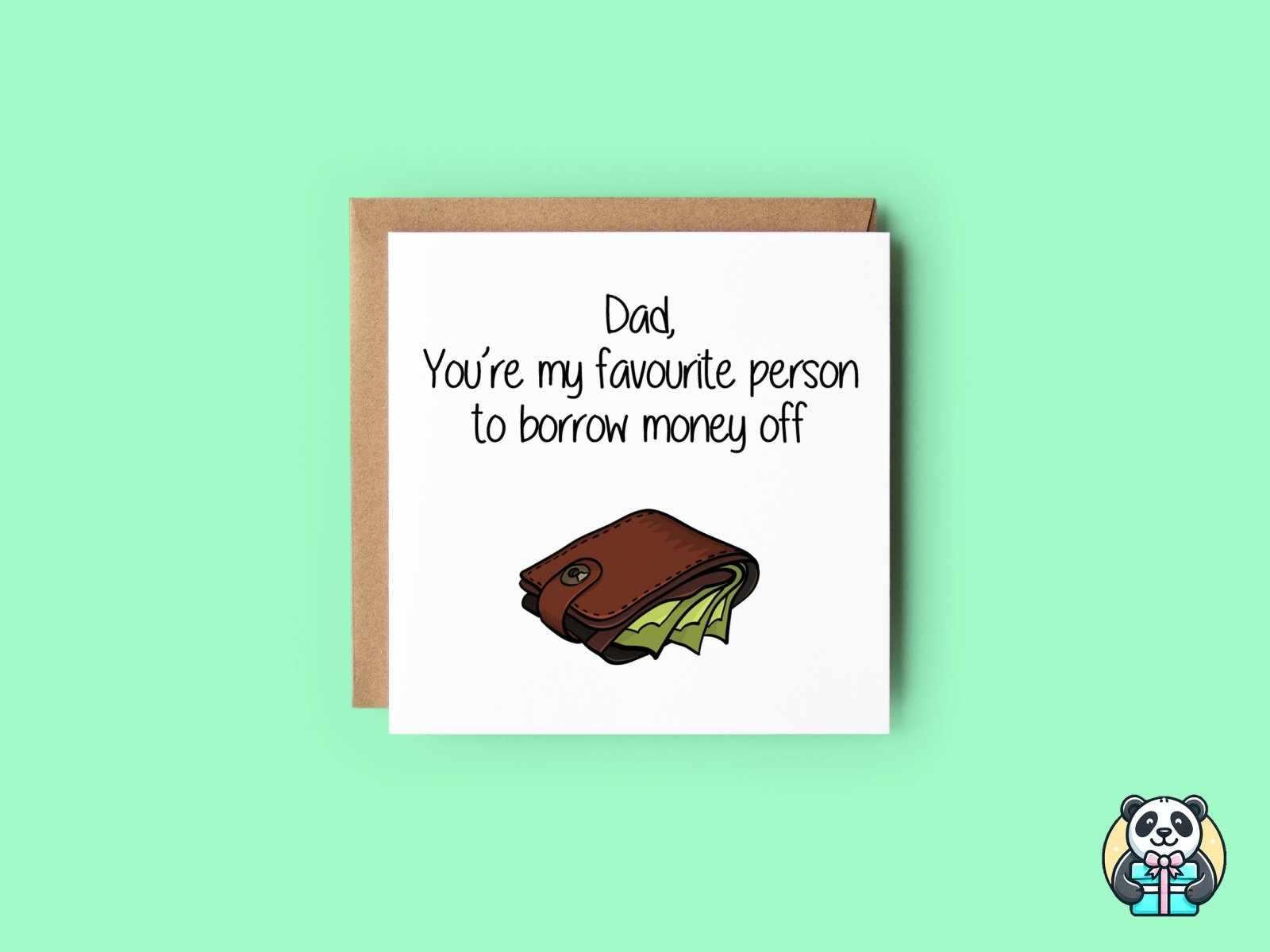 Dad You're My Favourite Person Greetings Card - The Gifted Panda Main image