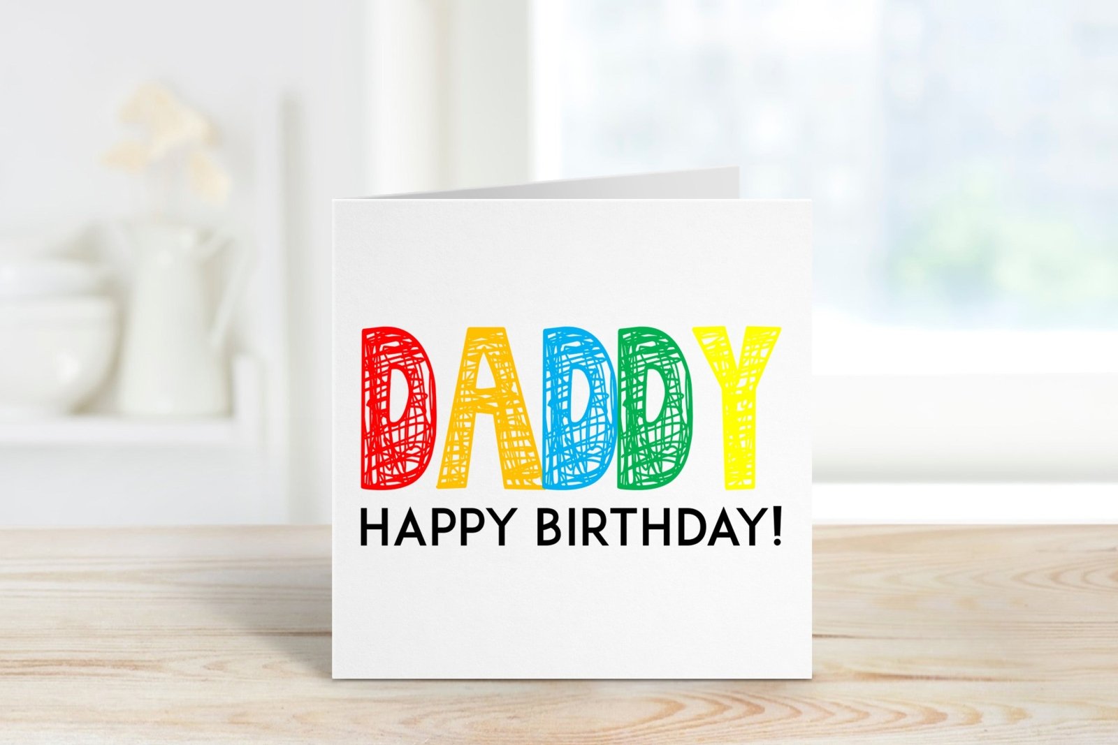 Daddy Happy Birthday Scribble Greeting Card Secondary image