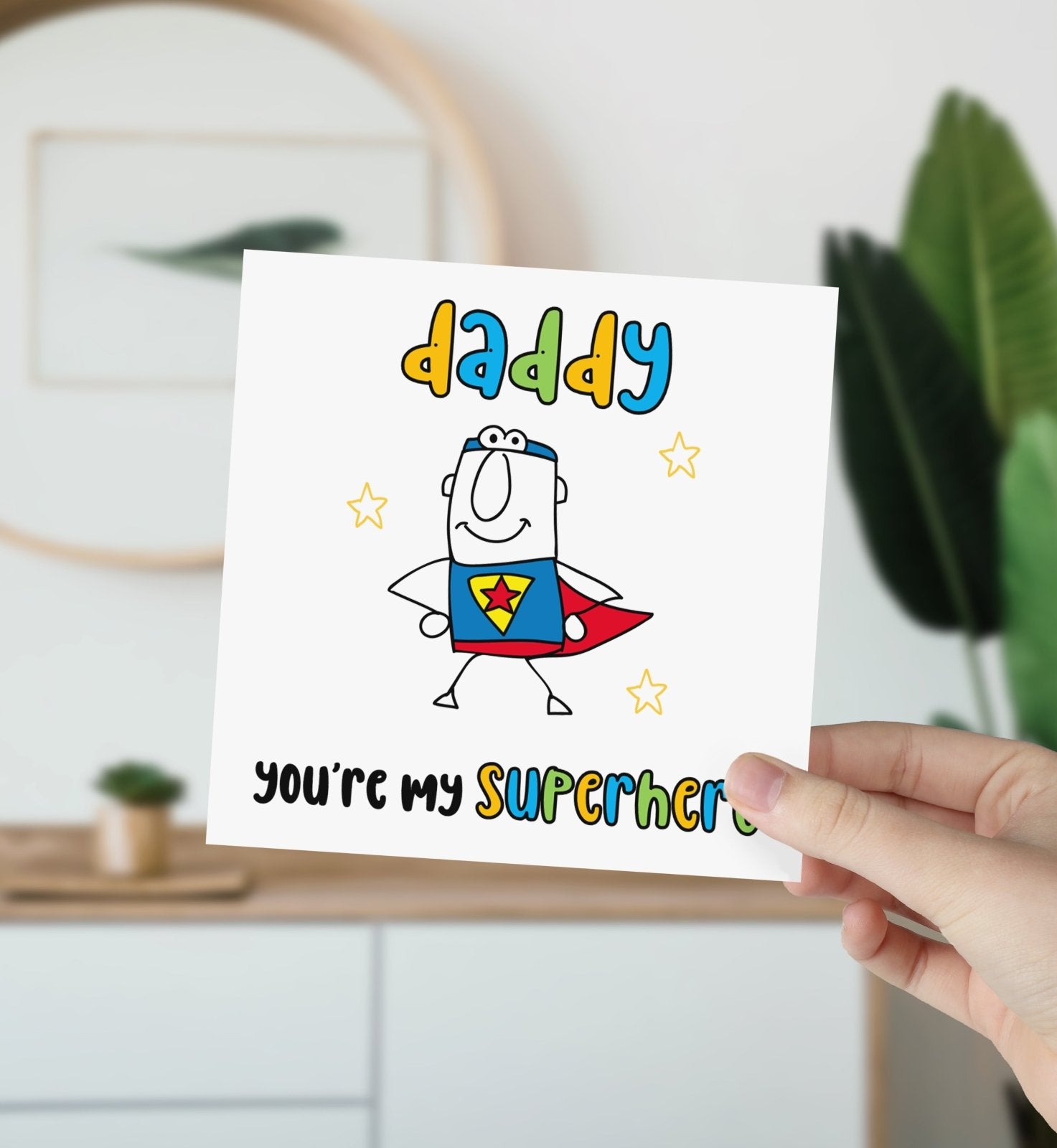 Daddy You're My Superhero Card - The Gifted Panda