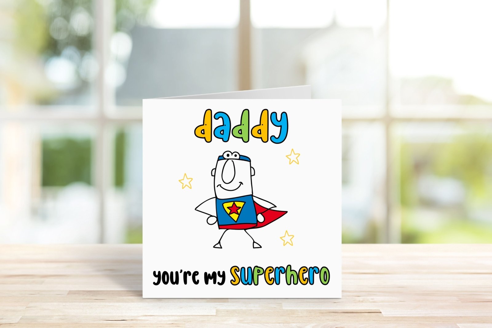 Daddy You're My Superhero Card - The Gifted Panda