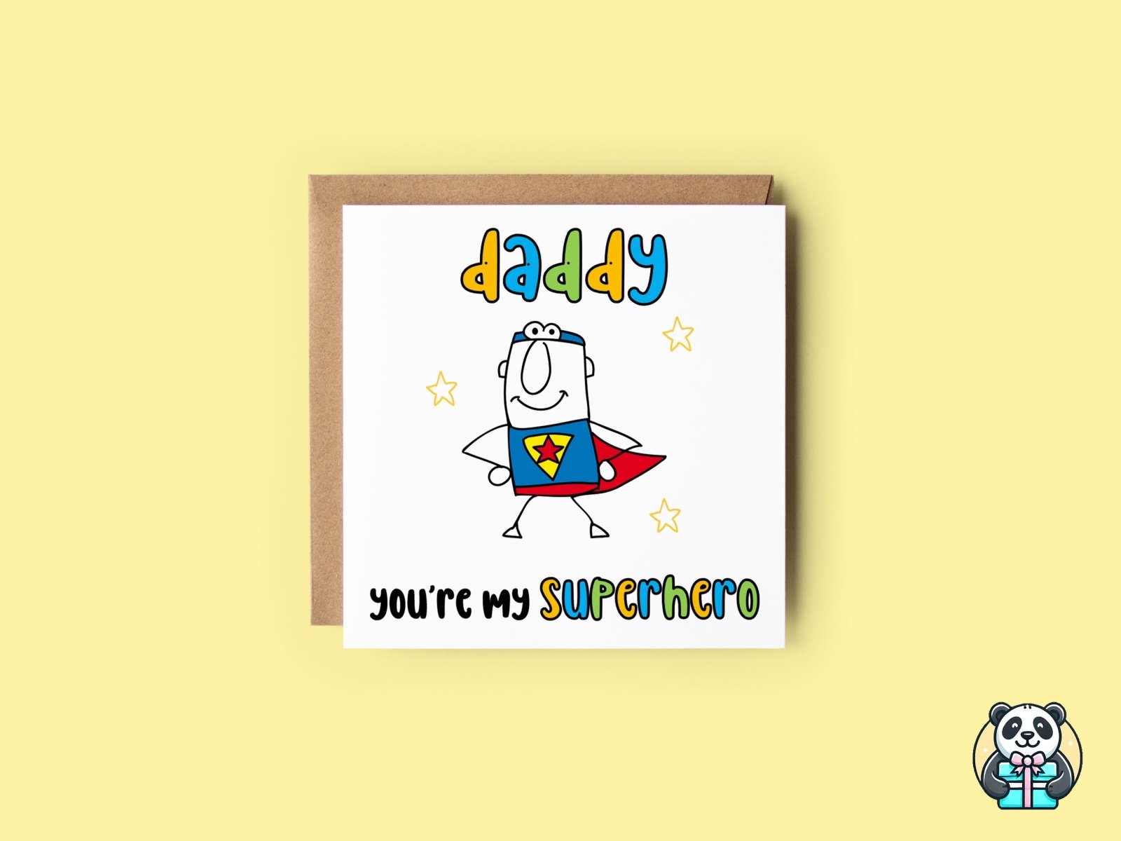 Daddy You're My Superhero Card - The Gifted Panda Main image
