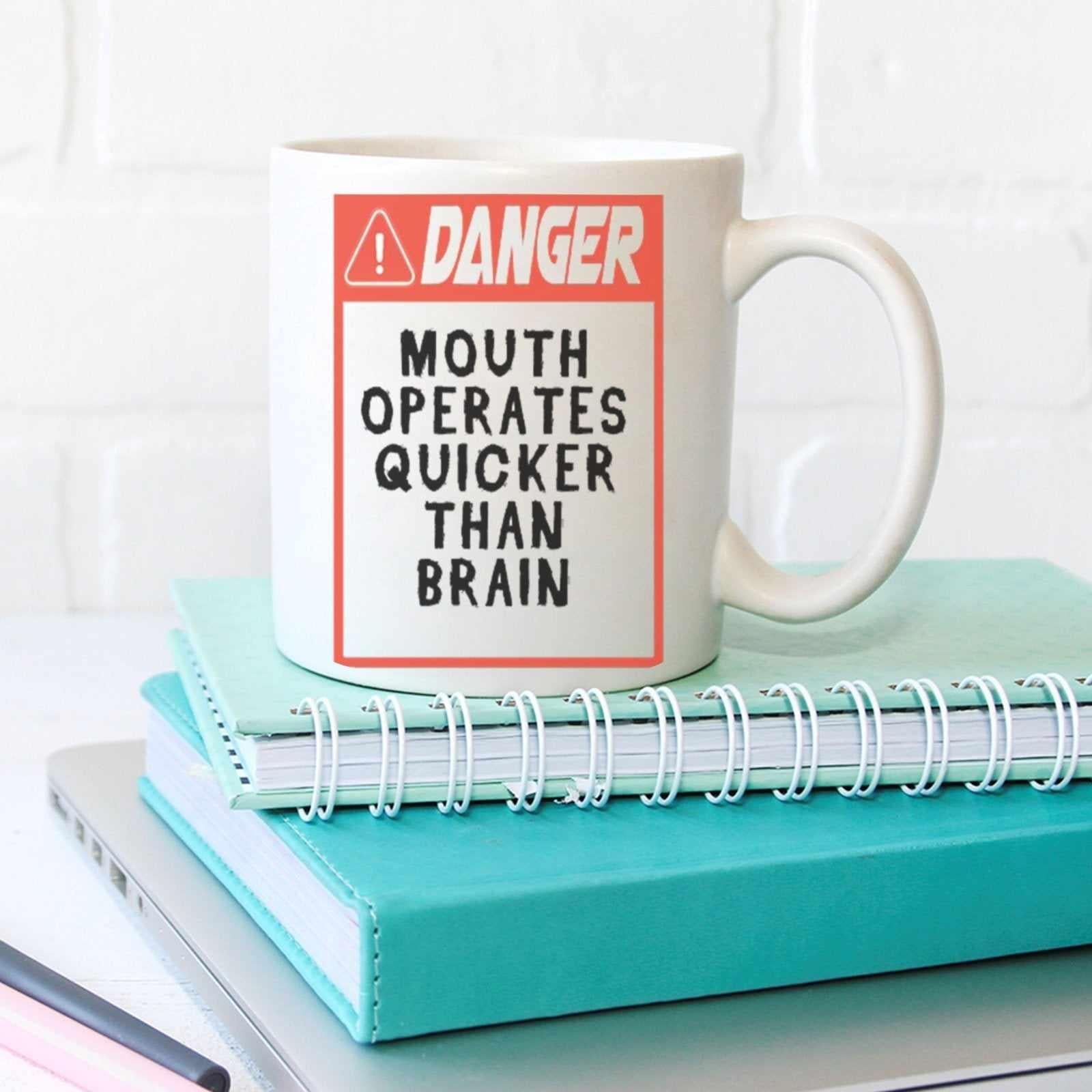 Danger Mouth Operates Quicker Than Brain Mug - The Gifted Panda